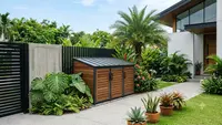 10 Ide Tempat Sampah Outdoor Anti Kehujanan yang Tetap Menyatu dengan Desain Rumah