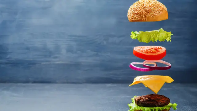 Cara makan burger