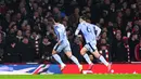 Arsenal menguasai jalannya pertandingan sejak awal laga. Namun, justru Spurs yang mampu unggul lebih dulu lewat tembakan keras Son Heung-min dari luar kotak penalti di menit ke-25. (Bradley Collyer/PA via AP)