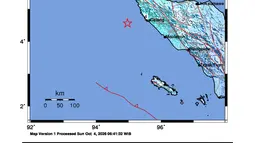 Calang Aceh Jaya Diguncang Gempa Magnitudo 5,9
