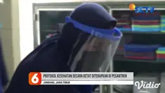 Gubernur Jatim, Khofifah Indar Parawansa didampingi Pengasuh Pesantren Tebuireng, KH Abdul Hakim Mahfudz meninjau kesiapan menghadapi normal baru di Pondok Pesantren Tebuireng, Kabupaten Jombang, Jawa Timur, Selasa (16/6).