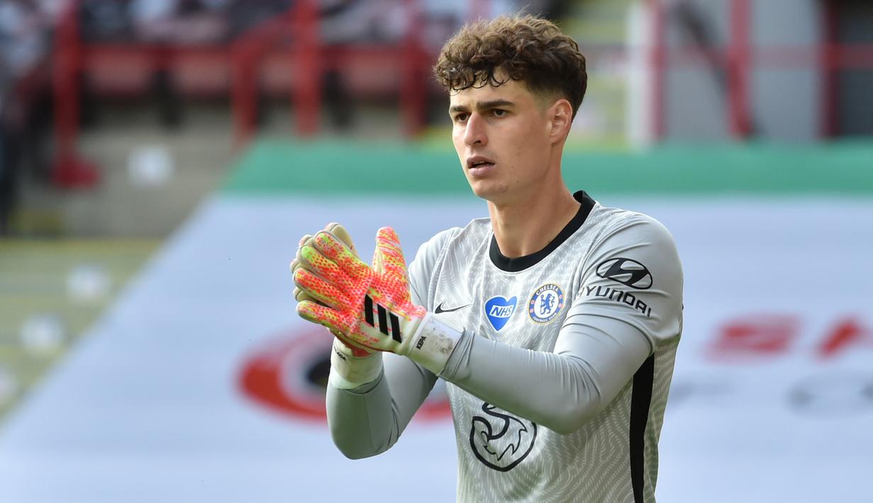 2. Kepa Arrizabalaga (80 Juta Euro) - Kiper asal Spanyol ini menjadi pengganti Thibaut Courtois yang hengkang dari Chelsea ke Real Madrid. Kepa Arrizabalaga dilabuhkan Chelsea dari Athletic Bilbao pada 2018 dengan transfer seharga 80 juta euro. (AFP/Rui Vieira/pool)