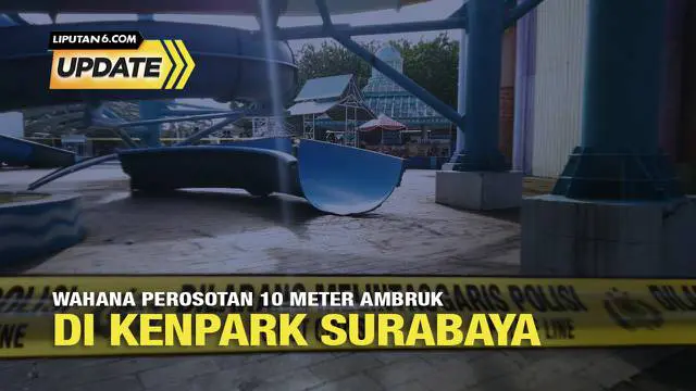 Seluncuran kolam renang di wahana wisata Waterpark Kenjeran Surabaya roboh, pada Sabtu (7/4/2022).Dalam kejadian itu, sebanyak 15 pengunjung menjadi korban yang sedang menikmati libur lebaran  mengalami luka-luka.