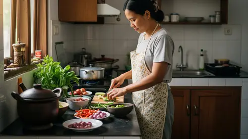 memasak di dapur