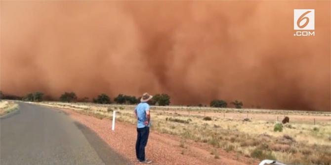 VIDEO: Penampakan Badai Pasir Melanda Australia