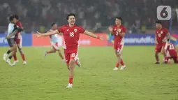 Berlaga di hadapan pendukung sendiri, Garuda Muda unggul lewat adu penalti dengan skor 7-6. (Liputan6.com/Helmi Fithriansyah)