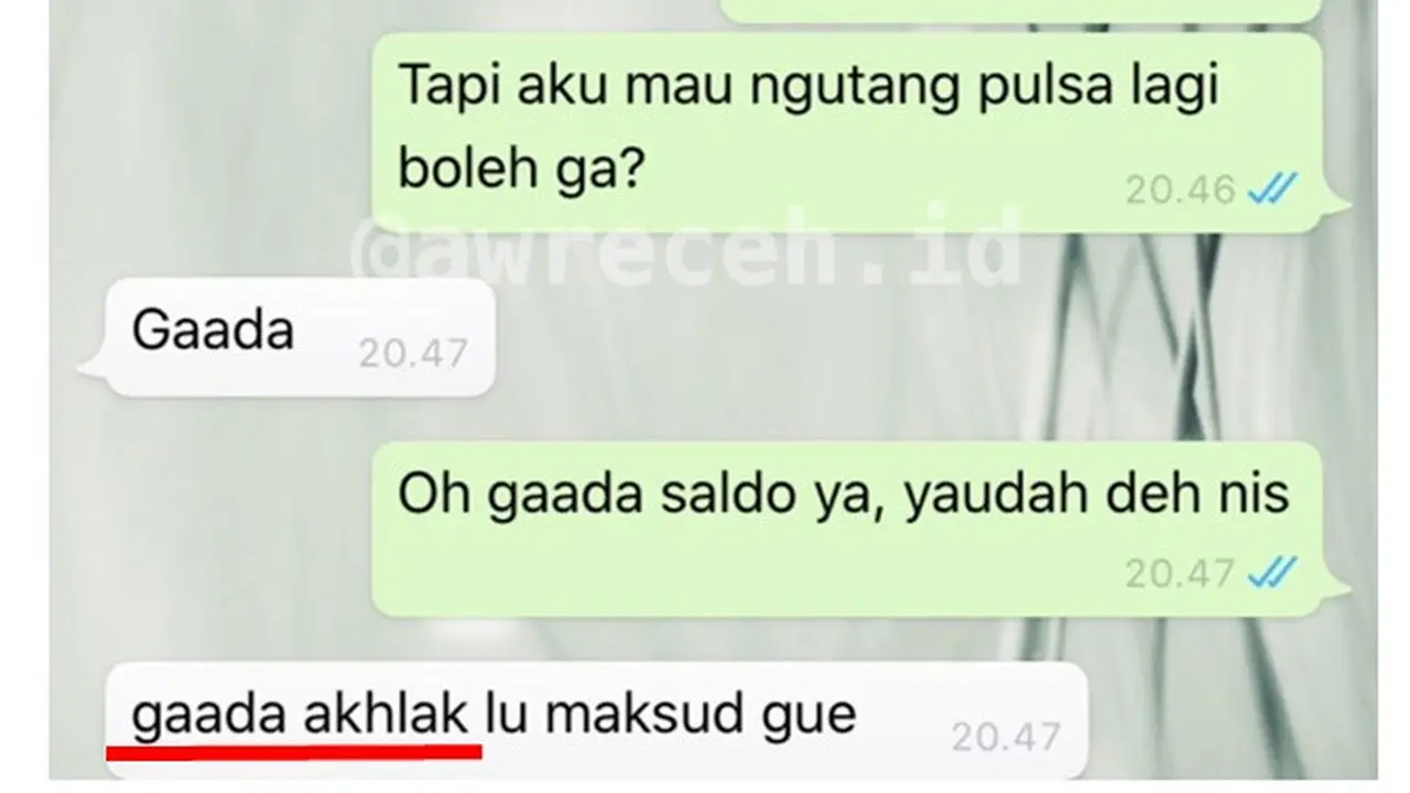 5 Chat Minta Utang Pulsa Ini Bikin Geleng Kepala