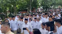 Perayaan itu dilangsungkan hari ini di Kantor DPP Partai Gerindra Jakarta, Senin 6 Februari 2023. Terlihat mereka yang hadir di antaranya Ketua Umum Gerindra Prabowo Subianto dan&nbsp;mantan kader Partai Demokrat Ferdinand Hutahaean. (Foto:Liputan6/Muhammad Radityo Priyasmoro)