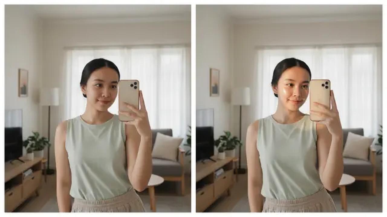 Prompt Gemini AI Terbaik untuk Edit Foto Wajah Selfie agar Glowing dan Natural (created by AI)