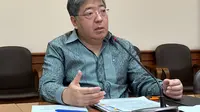 Duta Besar Jepang untuk Indonesia Masaki Yasushi dalam pernyataan pers di kantornya, Senin (25/3/2024). (Liputan6/Benedikta Miranti)