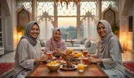 jawaban ucapan selamat berbuka puasa ©Ilustrasi dibuat AI