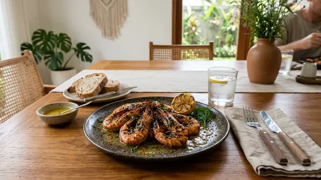 Resep Udang Panggang Saus Lemon Butter, Praktis dengan Rasa Gurih dan Segar