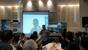 Diskusi bertajuk &lsquo;Menjemput Kebangkitan Nasional 2045: Arah Ekonomi Kepemimpinan Baru Indonesia&rsquo; di Hotel Veranda Kebayoran, Jakarta Selatan, Kamis (16/5) (Istimewa)