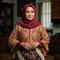 Gamis Batik Brokat Syar’i untuk Ibu 50 Tahun (Gemini AI)