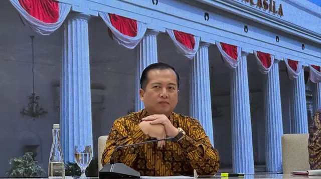 Juru Bicara Kementerian Luar Negeri RI Lalu Muhamad Iqbal dalam konferensi pers di Jakarta, Rabu (29/5/2024). (Liputan6/Benedikta Miranti)