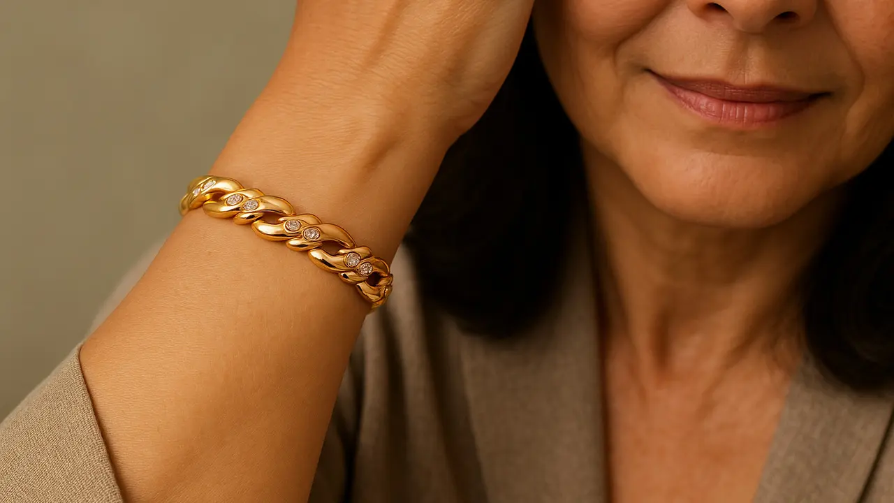 Model Gelang Emas 40 Gram untuk Ibu 50 Tahunan/via AI