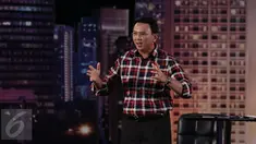 Bertema reformasi birokrasi, pelayanan publik, dan penataan kota, Ahok siap hadapi debat cagub DKI 2017 malam ini. (Liputan6.com/Faizal Fanani)