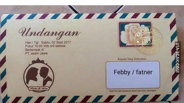 Nama Lucu di Undangan Pernikahan Ini Kocak Abis