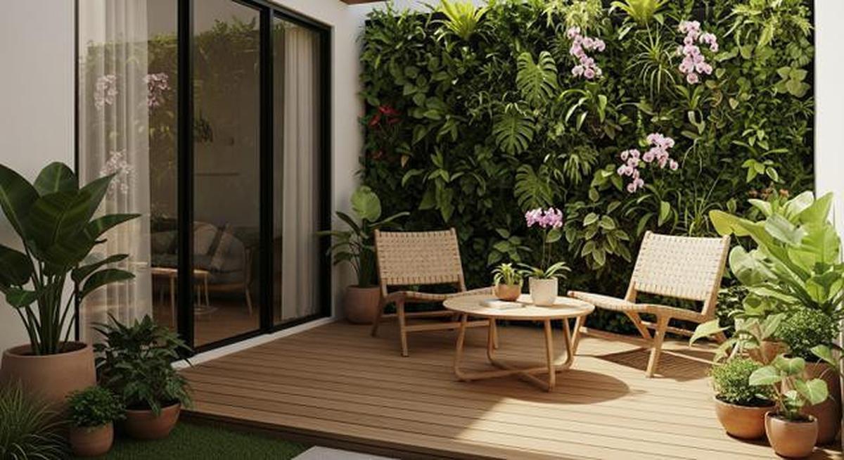7 Ide Teras Belakang dengan Taman Mini ala Rumah Skandinavia, Nyaman dan Estetik