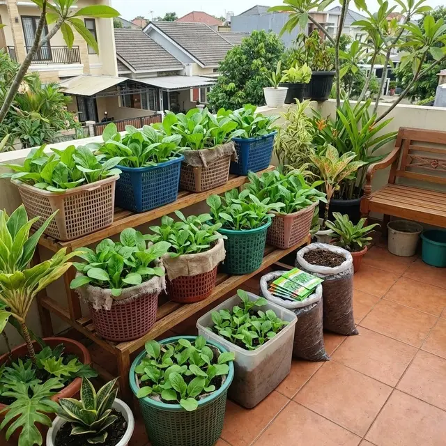 Ide Kebun Sayur di Rumah Modal Rp 100 Ribuan