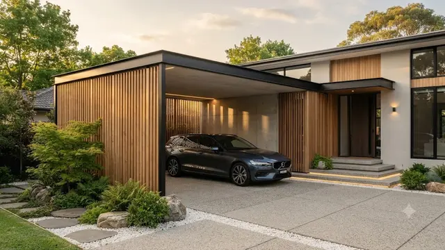 Model Carport Bergaya Japandi Modern