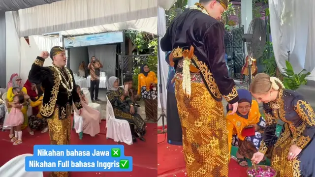 7 Momen Pernikahan Bule dengan Adat Jawa, Full Bahasa Inggris Hingga Pemotretan Pakai Bahasa Isyarat
