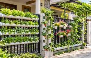 7 Ide Kebun Mini di Pagar Rumah Menggunakan Pipa PVC, Hunian Sejuk dan Asri