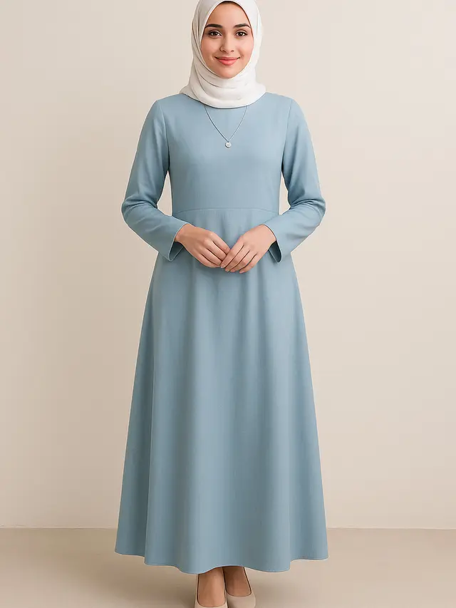 Model Gamis Syari Warna Pastel untuk Berbagai Acara