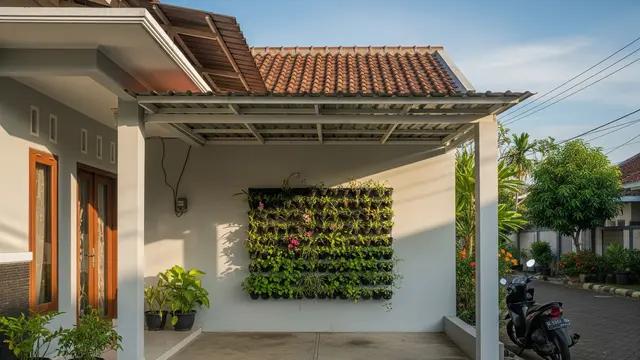 9 Ide Model Kebun Mini di Area Carport yang Masih Ada Cahaya, Asri dan Tetap Terang