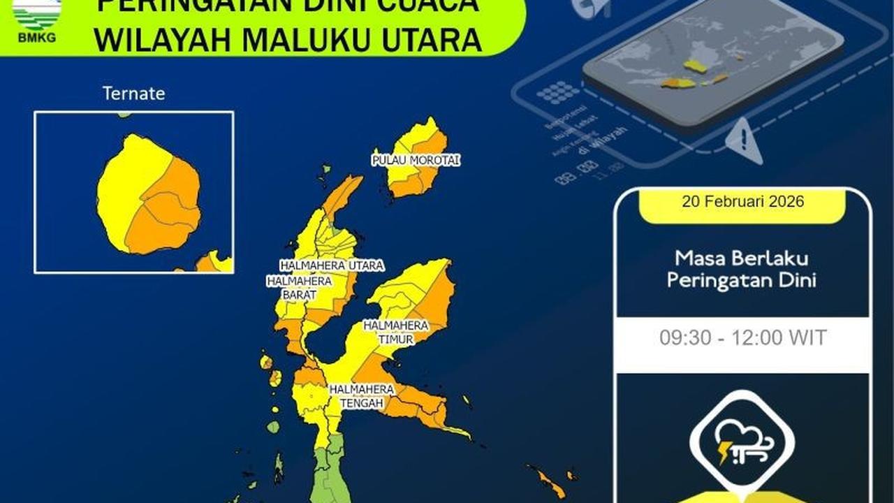 BMKG Ingatkan Potensi Hujan Lebat Maluku Utara, Warga Diminta Waspada Bencana Hidrometeorologi