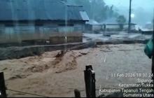 Tapanuli Tengah Diguyur Hujan Deras, Sejumlah Wilayah Kembali Dilanda Banjir