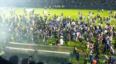 Tragedi kerusuhan superter di Stadion Kanjuruan Malang (Istimewa)