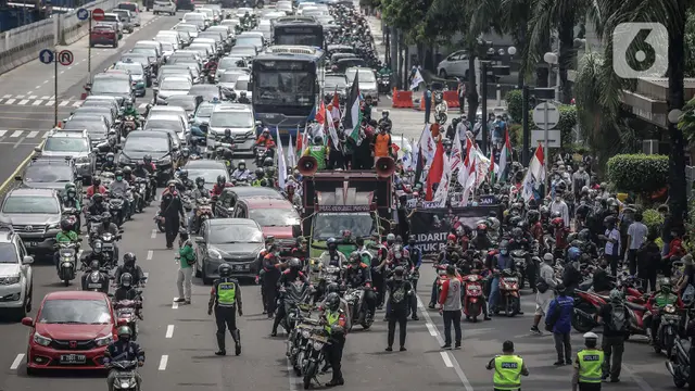 FOTO: Aksi Solidaritas Buruh untuk Rakyat Palestina