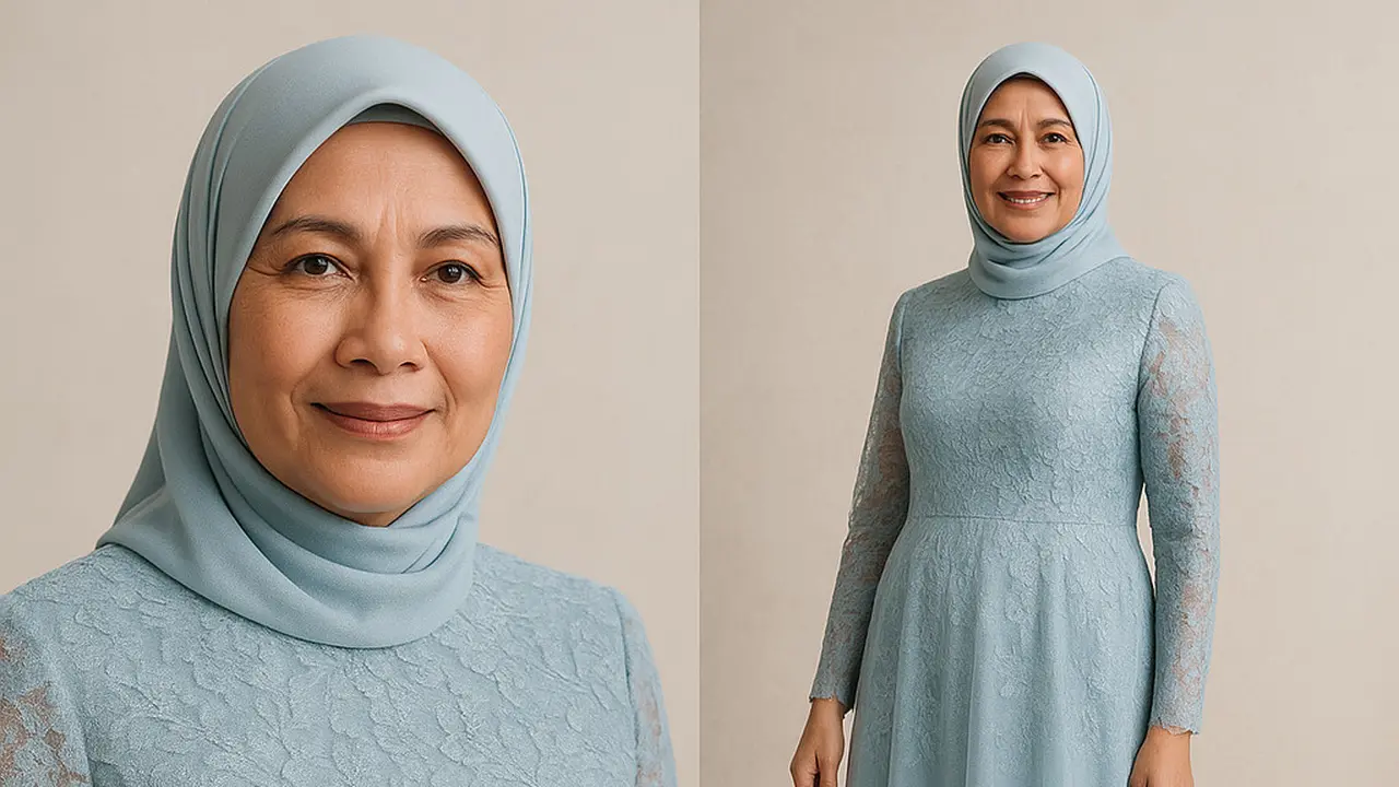 Model Gamis Brokat Warna Pastel yang Trendi di 2025/Ilustrasi gambar oleh AI