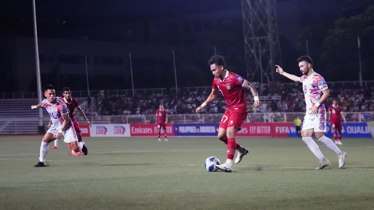 Foto: Gol Cantik Saddil Ramdani ke Gawang Filipina Selamatkan Timnas Indonesia dari Kekalahan pada Kualifikasi Piala Dunia 2026