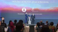 Menteri Perdagangan Zulkifli Hasan menyaksikan penandatanganan Nota Kesepahaman (MoU) ‘ASEAN-World Intellectual Property Organization (WIPO) on the expansion of cooperation in specific areas’ di Semarang, pada Minggu (20/8)/Istimewa.