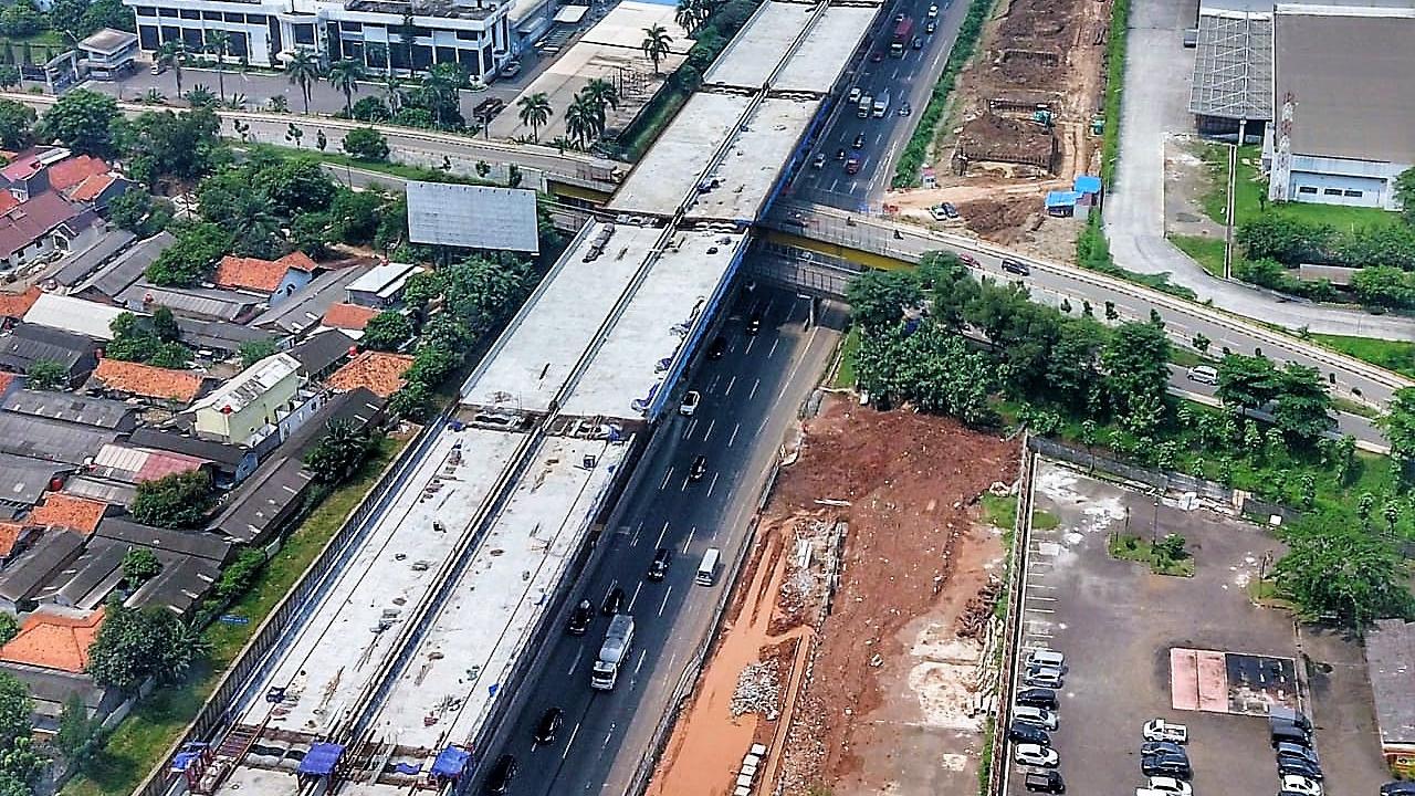Proyek Jalan Tol Layang Jakarta-Cikampek II atau Japek II Elevated. Dok PUPR