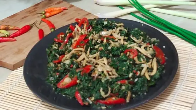Resep Tumis Daun Singkong Serai