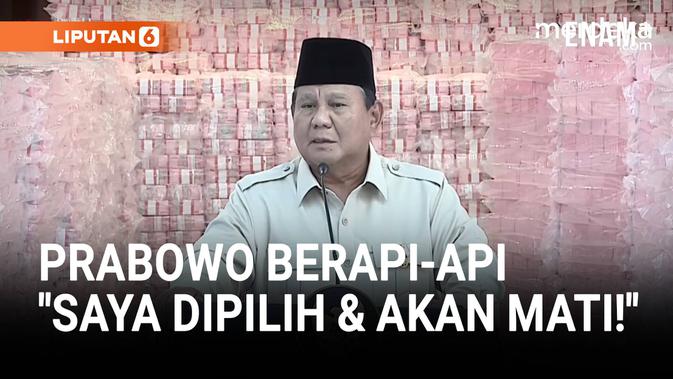 Berapi-api Prabowo Tunjuk-Tunjuk Depan Tumpukan Uang Triliunan: Saya Akan Mati!