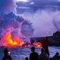 Erupsi gunung api bawah laut terjadi di perairan selatan di sekitar kompleks Gunung api Ile Werung, Kabupaten Lembata, Nusa Tenggara Timur, Senin (29/11/2021). (Liputan6.com/ Istimewa)