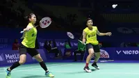 Ganda putri Indonesia, Greysia Polii/Apriyani Rahayu, menyingkirkan pasangan China, Du Yue/Li Yinhui, pada babak pertama Hong Kong Terbuka Super Series 2017, Rabu (22/11/2017). (PBSI)