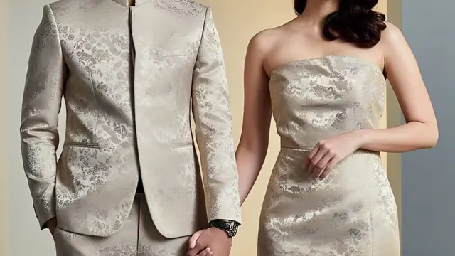 Baju Kondangan Couple Brokat Warna Netral/Nurul Diva Kautsar via Meta AI
