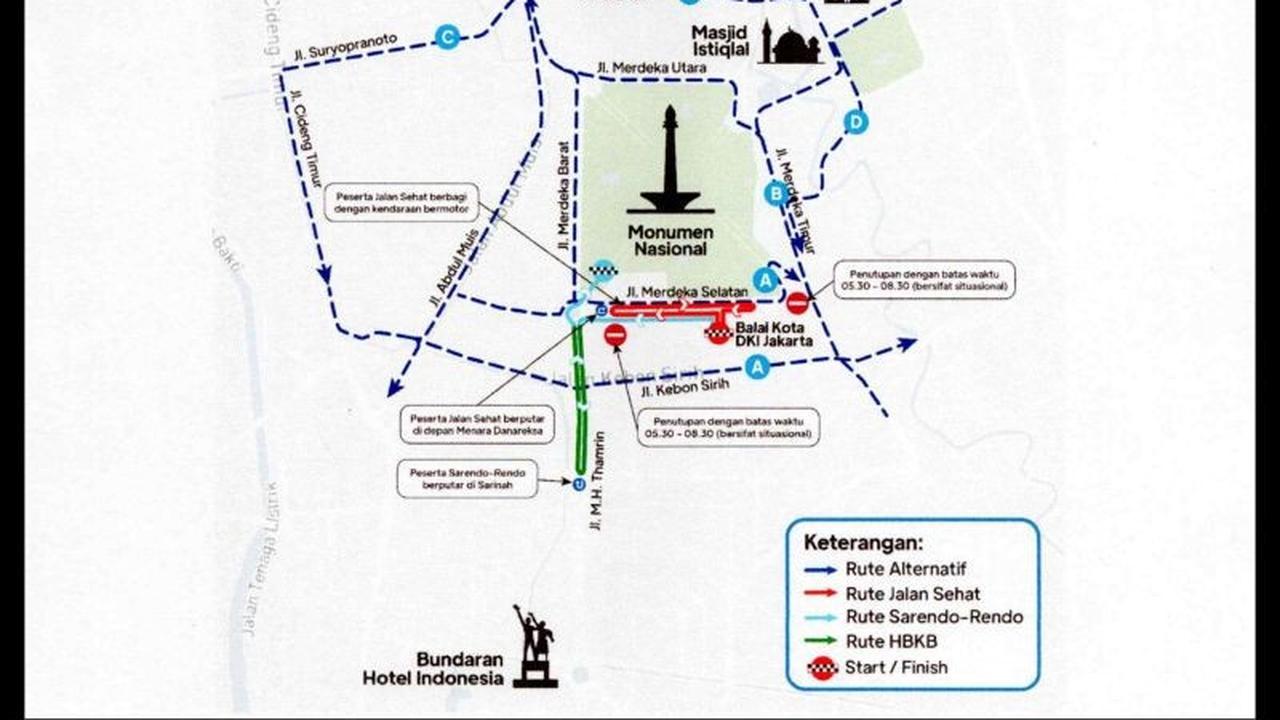 Rekayasa Lalu Lintas DKI Jakarta: Rute Alternatif Menuju Gambir dan Tanah Abang Saat Acara Besar