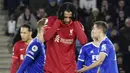 Kekalahan di kandang Leicester City membuat The Reds gagal mendekati Manchester City di puncak klasemen. Mereka berada di peringkat kedua dengan 41 angka tertinggal enam poin dari The Citizens. (AP/Rui Vieira)