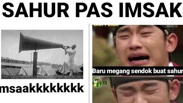 meme kesiangan sahur