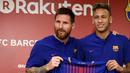 Neymar. Kebersamaan keduanya di Barcelona dimulai pada 2013 usai Neymar hijrah dari Santos. Setelah 4 tahun, Neymar hijrah ke PSG. Dan kini, setelah Lionel Messi memutuskan meninggalkan Barcelona, keduanya hampir pasti akan bereuni di PSG. (Foto: AFP/Toru Yamanaka)