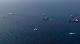 Latihan laut ini akan berlangsung pada tanggal 16 dan 17 Maret 2023. (Iranian Army office/AFP)