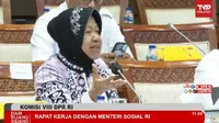 Menteri Sosial Tri Rismaharini menghadiri rapat bersama Komisi VIII DPR RI di Gedung DPR, Senayan, Jakarta pada Rabu (8/2/2023). (Photo dok. Youtube Komisi VIII DPR RI Channel)