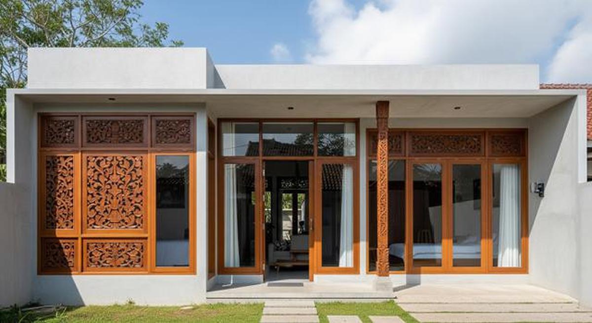 8 Model Joglo Depan Rumah Minimalis 2025, Ornamen Khas Jawa yang Kental tapi Modern