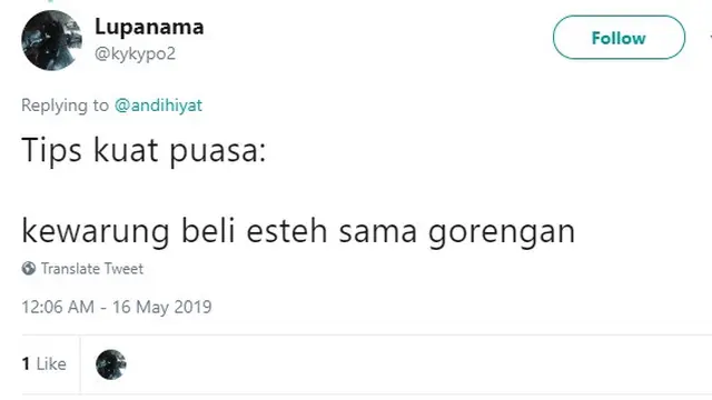 tips kuat puasa ala warganet